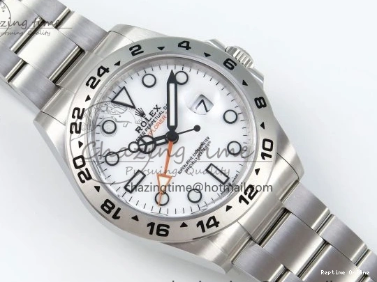 0507 Stylish Explorer II 42mm 226570 Black 904L SS C+F 1:1 Best Edition White Dial on Bracelet VR3285 CHS 1712